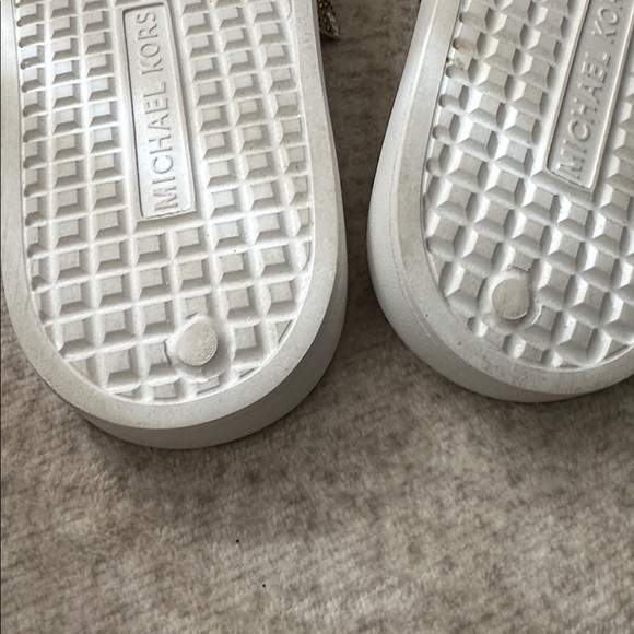 MICHAEL Michael Kors White and Gold Sandals - Picture 7 of 11